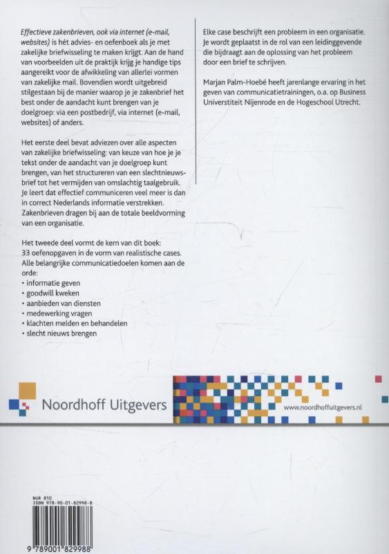 Achterkant van Effectieve zakenbrieven ook via internet (e-mail, websites)