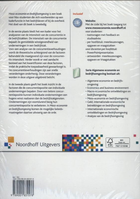 Achterkant van Meso economie en bedrijfsomgeving