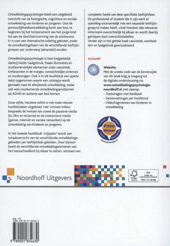 Achterkant van Ontwikkelingspsychologie