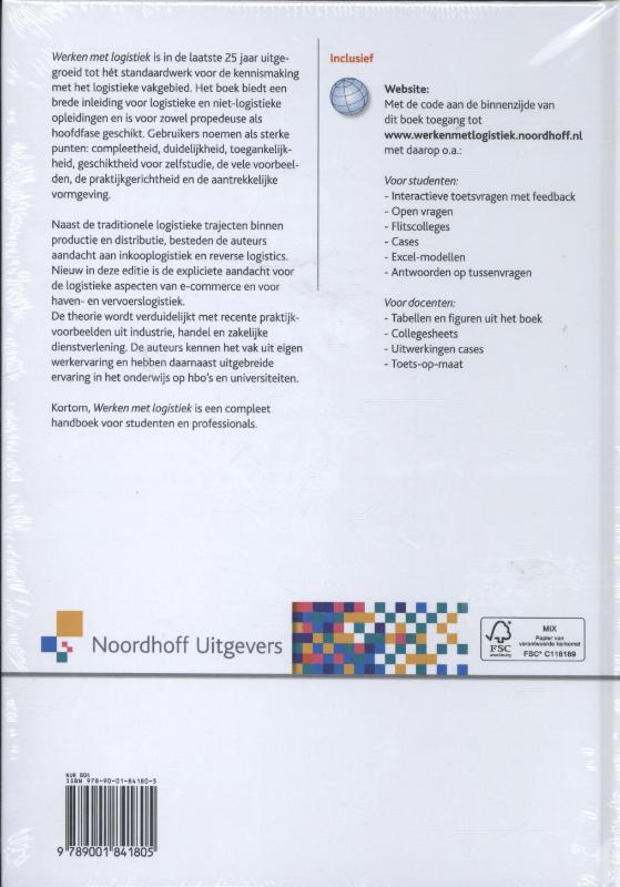 Achterkant van Werken met logistiek