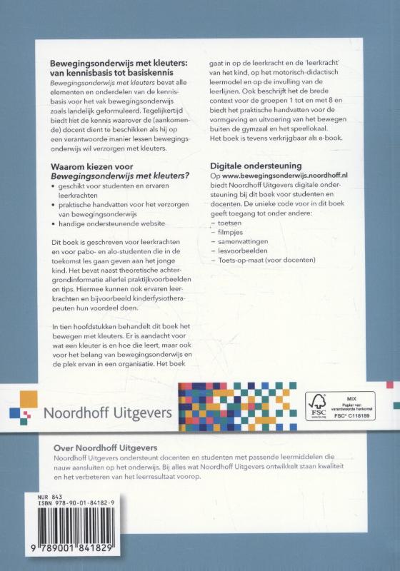 Achterkant van Bewegingsonderwijs met kleuters