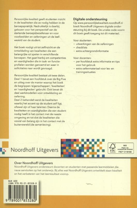 Achterkant van Persoonlijke kwaliteit