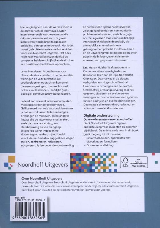 Achterkant van Leren interviewen