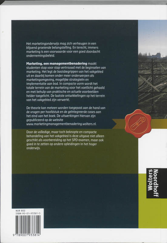 Achterkant van Marketing een managementbenadering