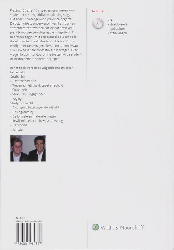 Achterkant van Praktisch strafrecht