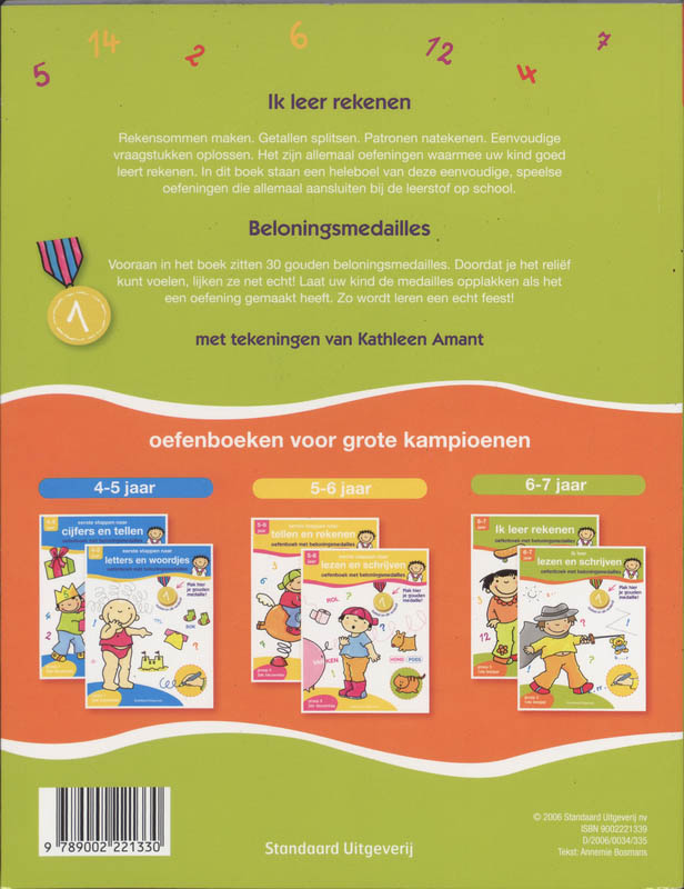 Achterkant van 6-7 jaar
