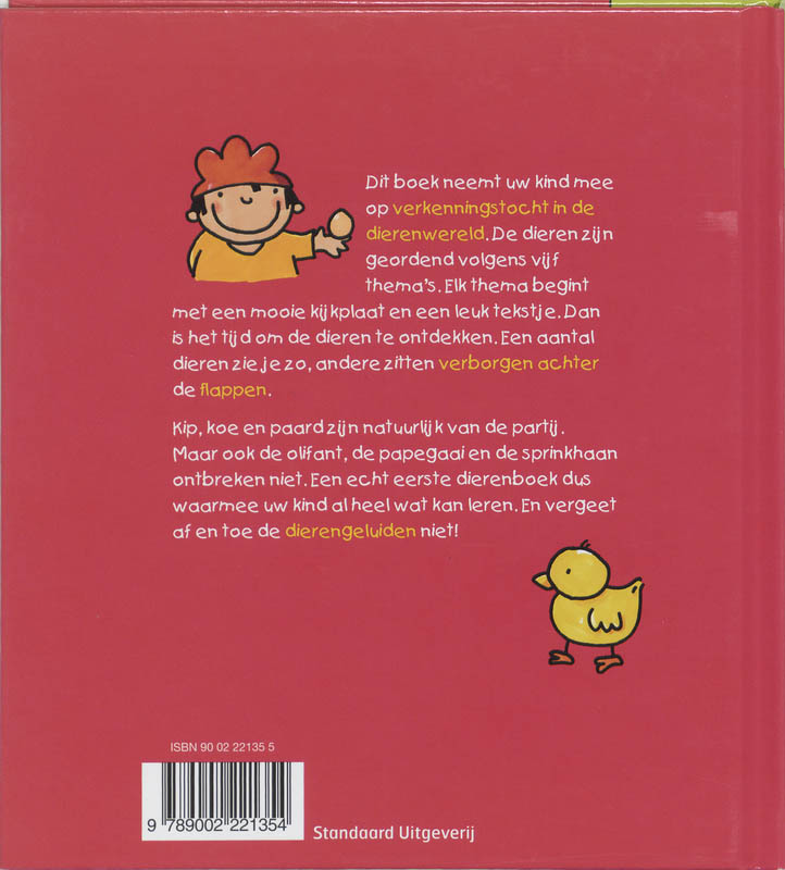 Achterkant van Dierenboek