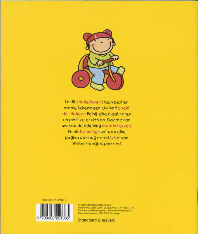 Achterkant van Stickerboek