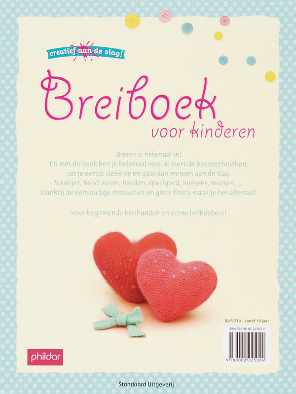 Achterkant van Breiboek voor kinderen