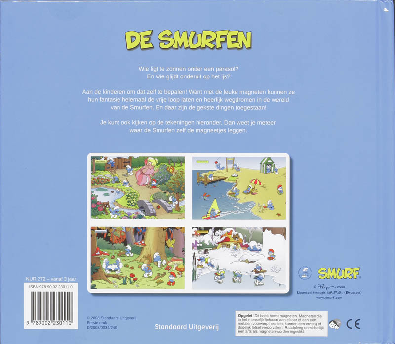 Achterkant van Smurfen het hele jaar rond