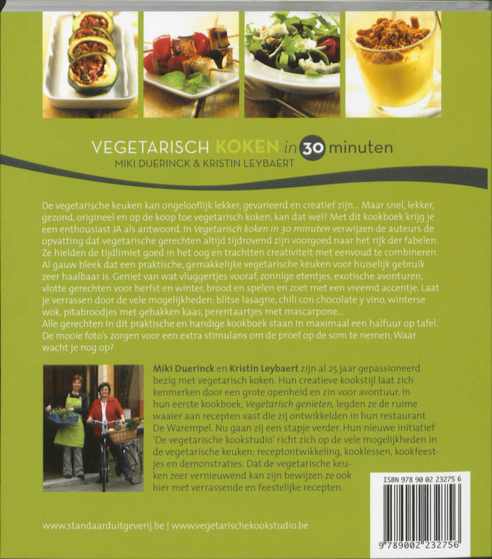 Achterkant van Vegetarisch koken in 30 minuten