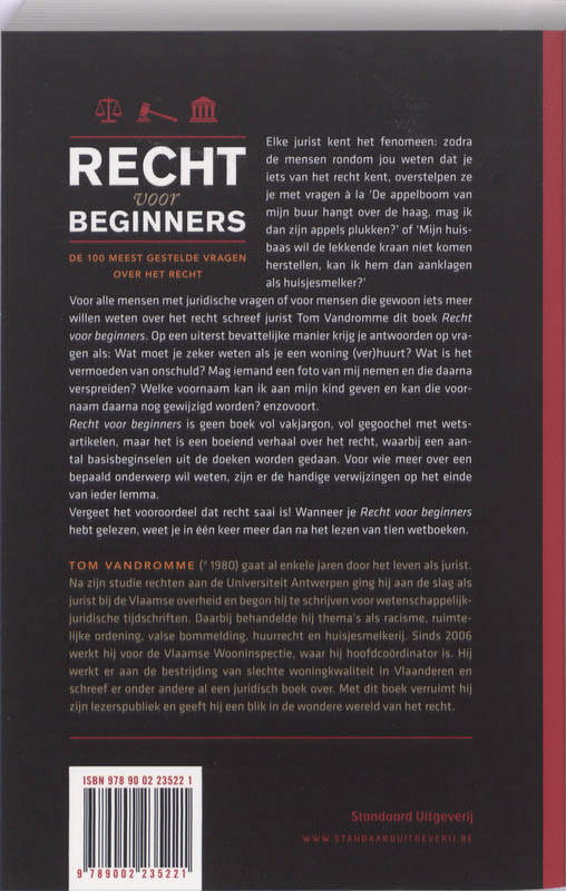 Achterkant van Recht voor beginners
