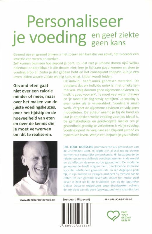 Achterkant van Personaliseer je voeding