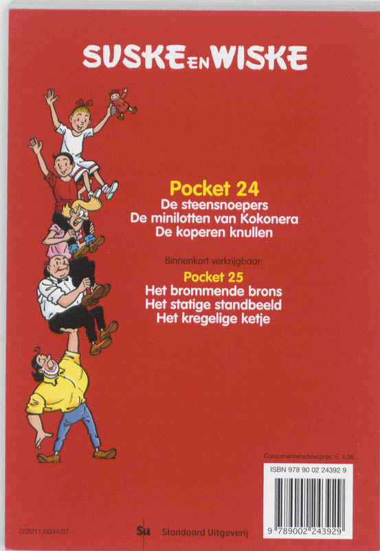 Achterkant van Suske en Wiske Pocket
