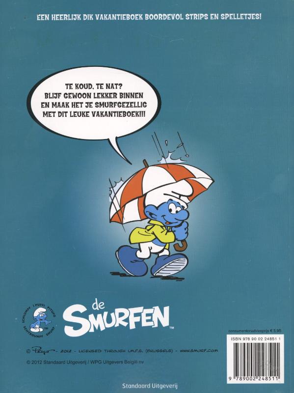 Achterkant van De Smurfen Winterboek