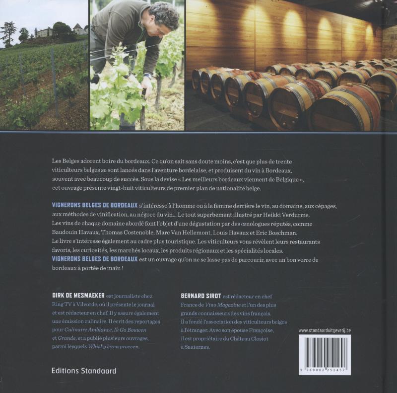 Achterkant van Vignerons Belges de bordeaux