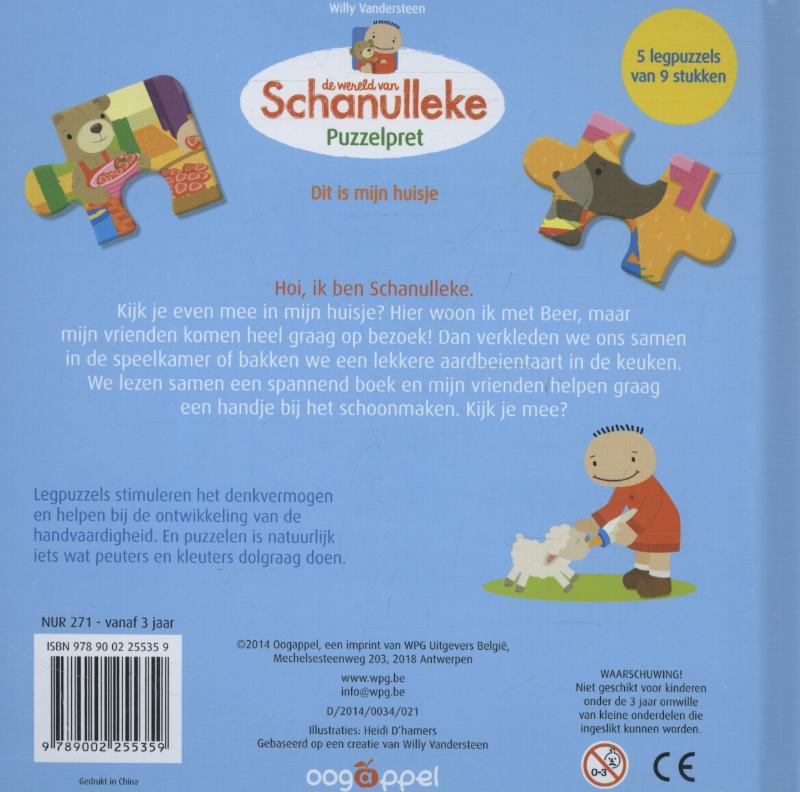 Achterkant van De wereld van Schanulleke puzzelpret