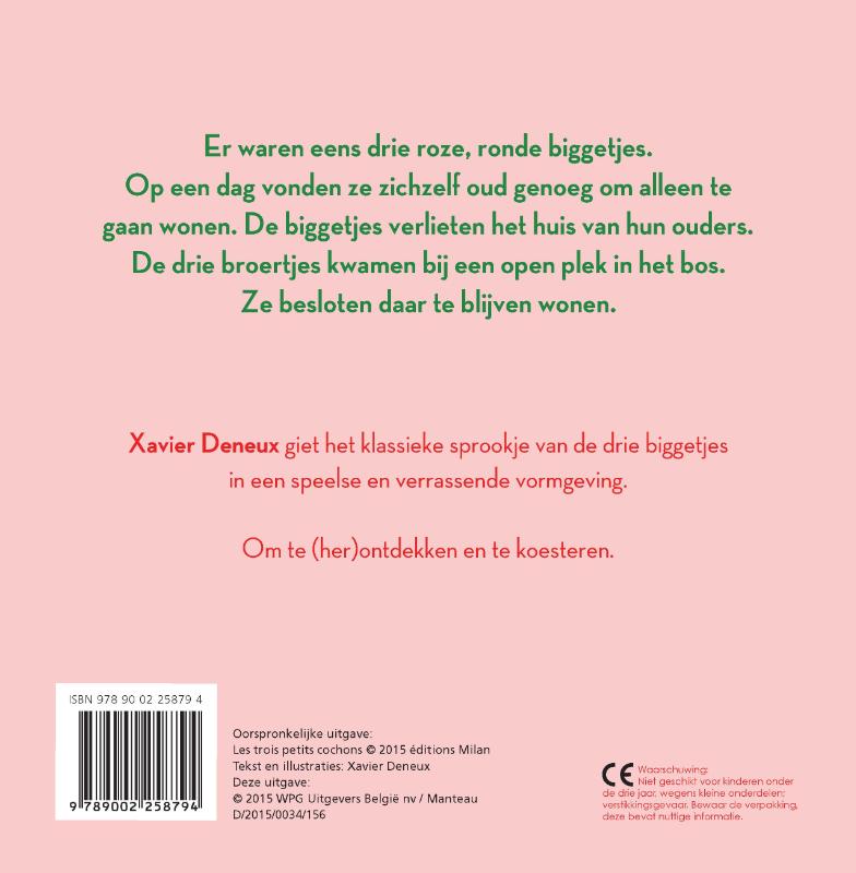 Achterkant van De drie biggetjes