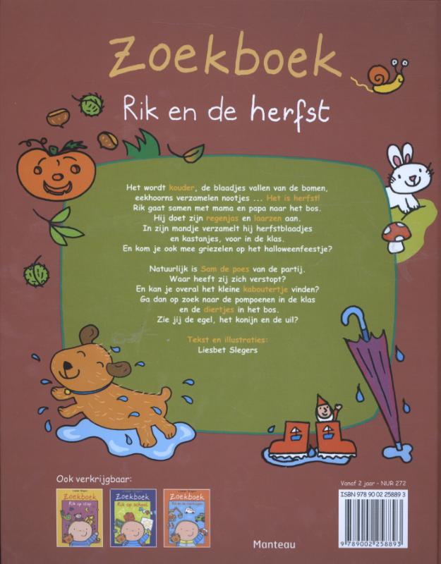 Achterkant van Zoekboek Rik en de herfst