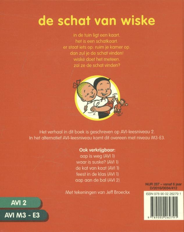 Achterkant van De schat van Wiske