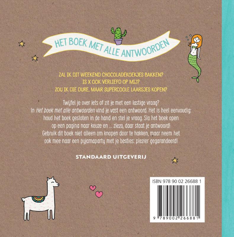 Achterkant van Het boek met alle antwoorden