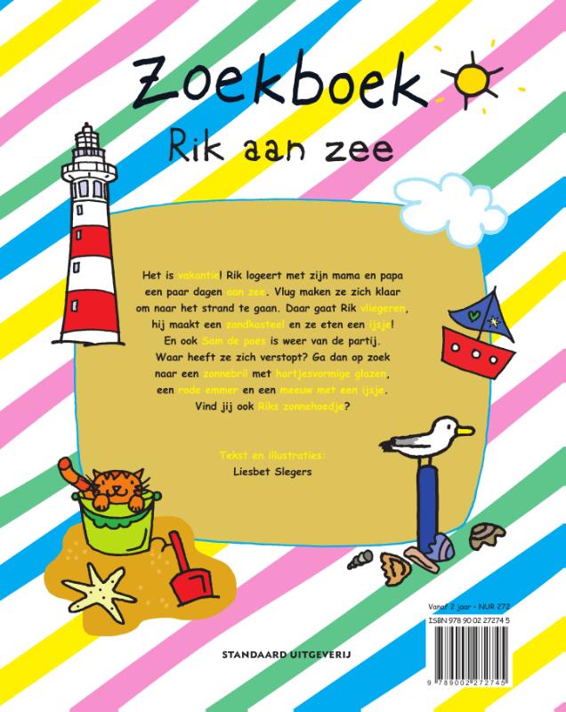 Achterkant van Zoekboek Rik aan zee
