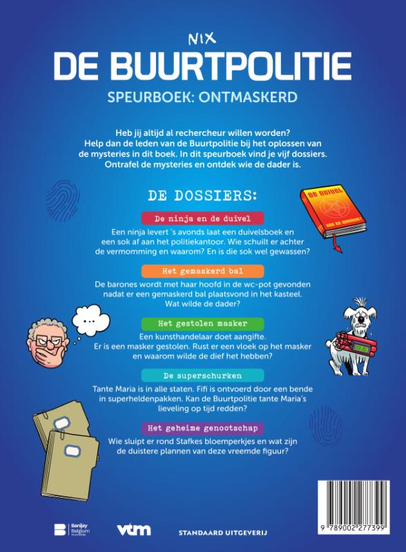 Achterkant van Speurboek: Ontmaskerd