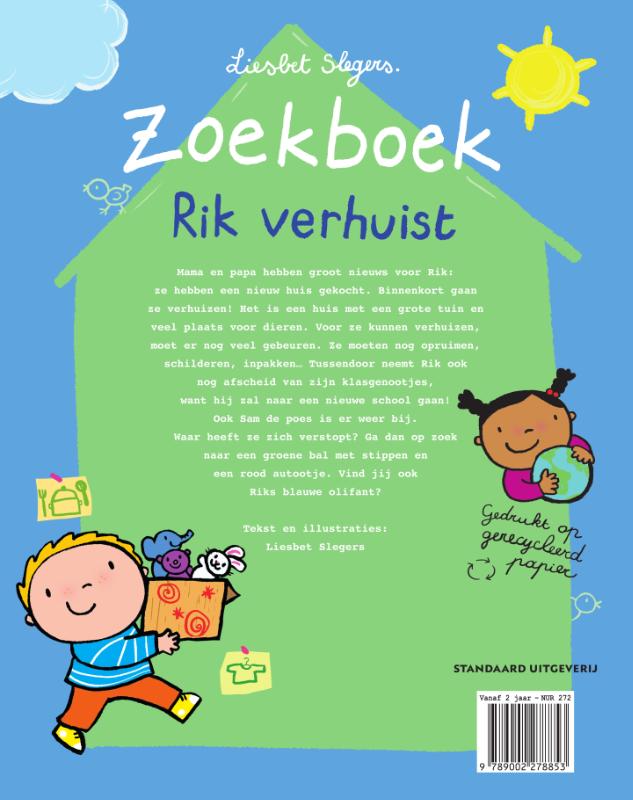 Achterkant van Zoekboek Rik verhuist