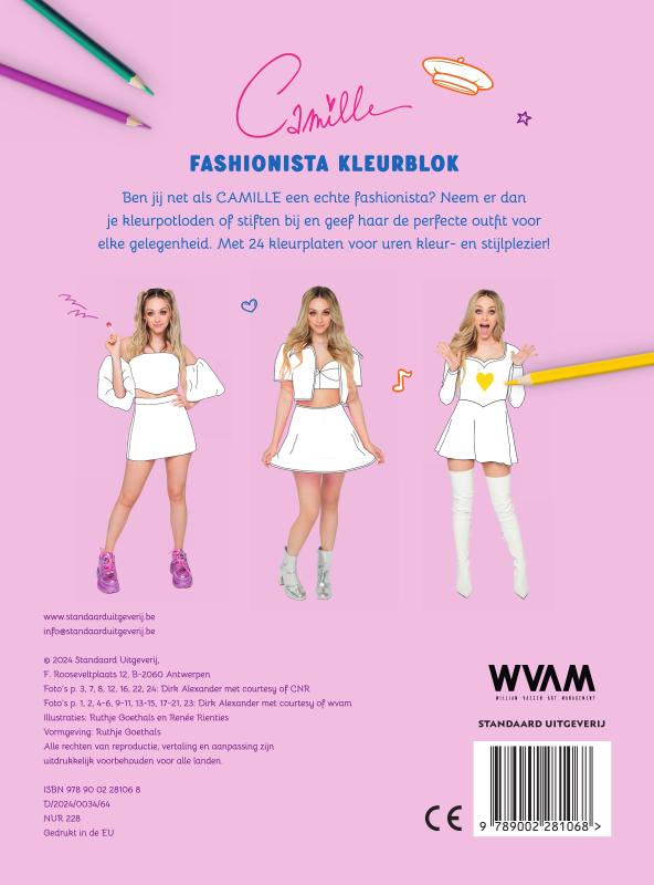 Achterkant van Fashionista Kleurblok