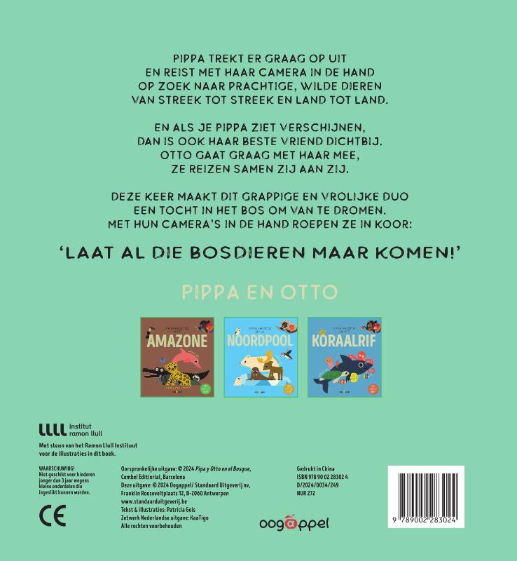 Achterkant van Pippa en Otto in het bos - Een pop-upboek