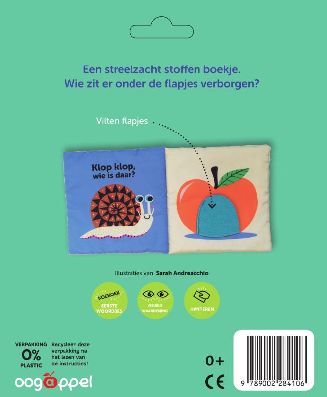 Achterkant van Klop klop, wie is daar?