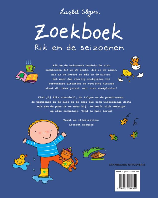Achterkant van Zoekboek Rik en de seizoenen