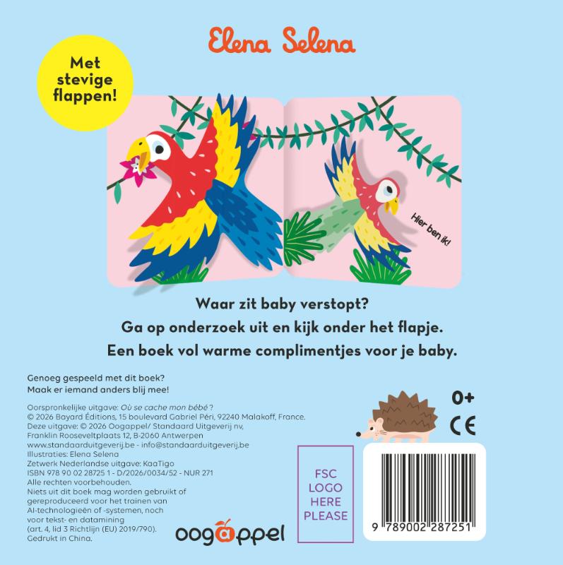 Achterkant van Waar is mijn baby?