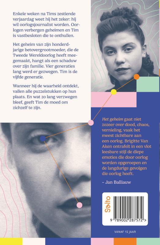Achterkant van Het geheim. Vijf generaties, één verleden