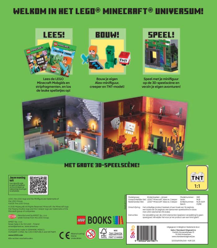 Achterkant van LEGO® Minecraft® Alex vs. Creeper