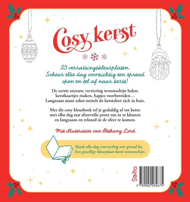 Achterkant van Cosy Kerst Adventskleurboek