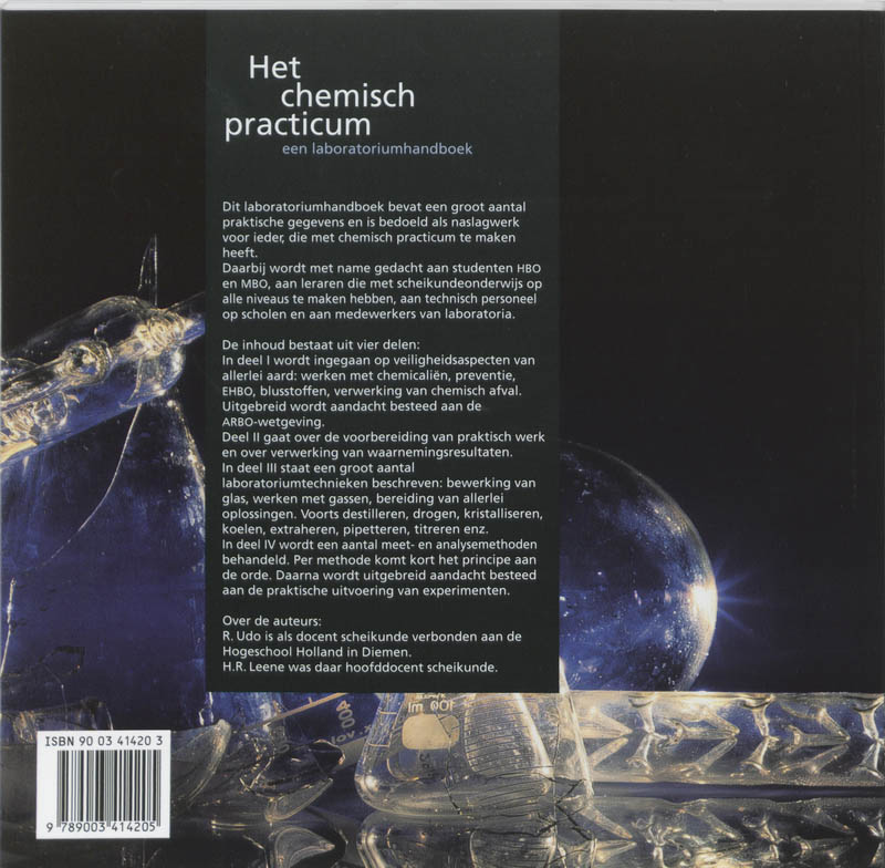Achterkant van Het chemisch practicum
