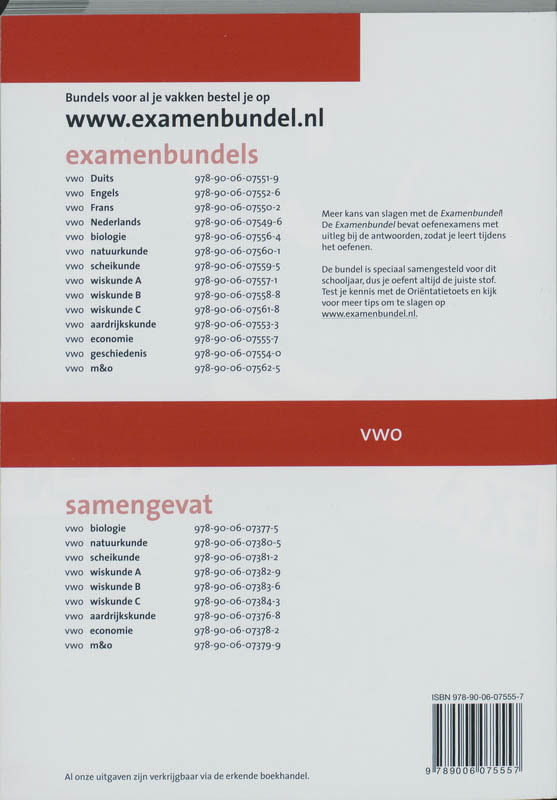 Achterkant van 2009/2010 vwo Economie