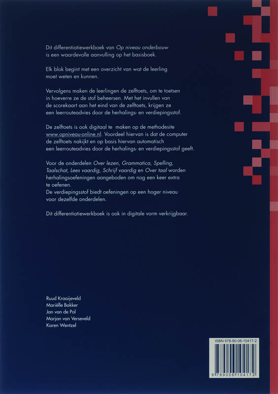 Achterkant van Differentiatiewerkboek