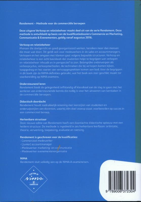 Achterkant van Verkoop en relatiebeheer