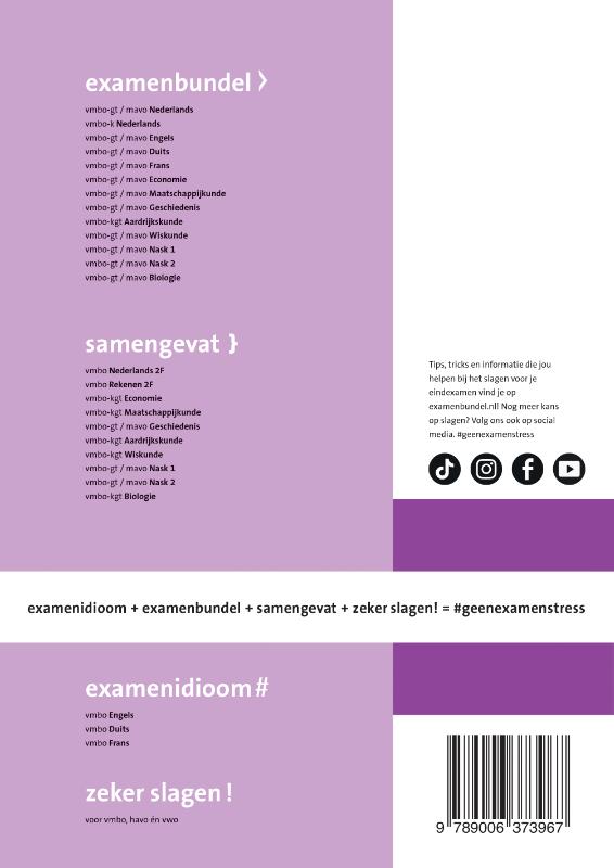 Achterkant van vmbo-gt/mavo Biologie 2024/2025
