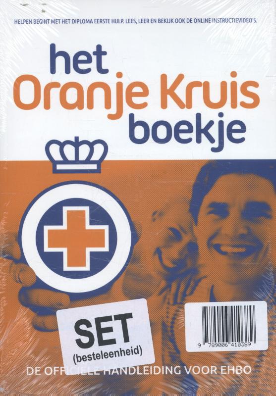 Achterkant van Oranje Kruis cursistenpakket (EHBO)