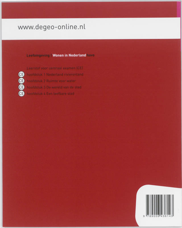 Achterkant van Leer/opdrachtenboek havo