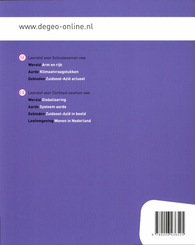 Achterkant van Studieboek vwo