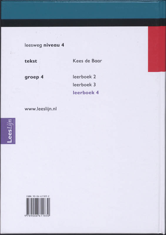 Achterkant van Leerboek
