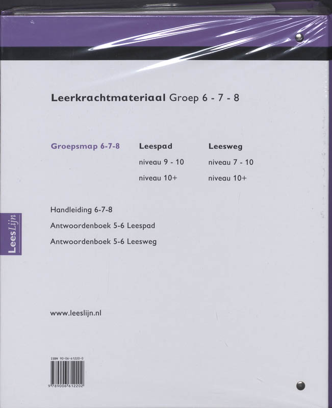 Achterkant van Leeslijn Nieuw Groepsmap 6/7/8