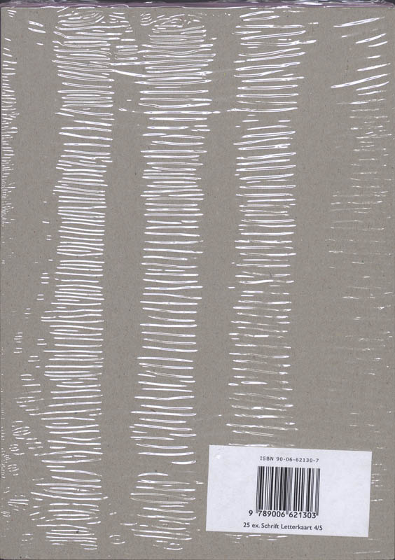 Achterkant van Schrift Letterkaart groep 4/5 (25 ex)
