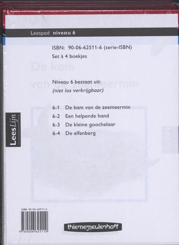 Achterkant van Leeslijn Nieuw Leespad niveau 6 (set 4 boeken)
