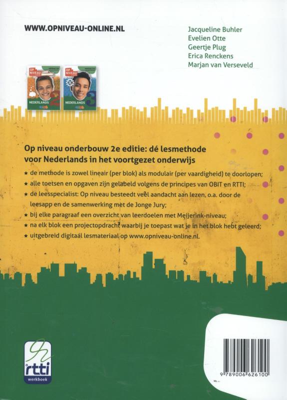 Achterkant van leeropdrachtenboek