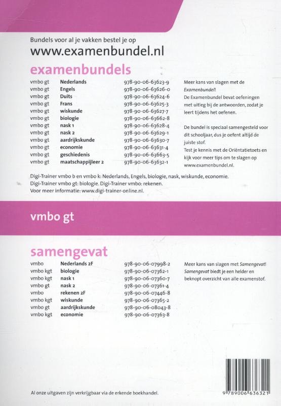 Achterkant van vmbo-gt Maatschappijleer 2 2015/2016